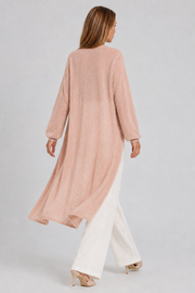 Long cardigan made of baby alpaca wool and virgin wool, black