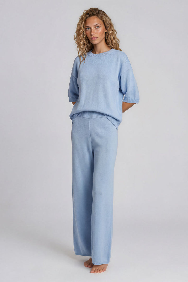 Classic trousers of cotton Séra blue