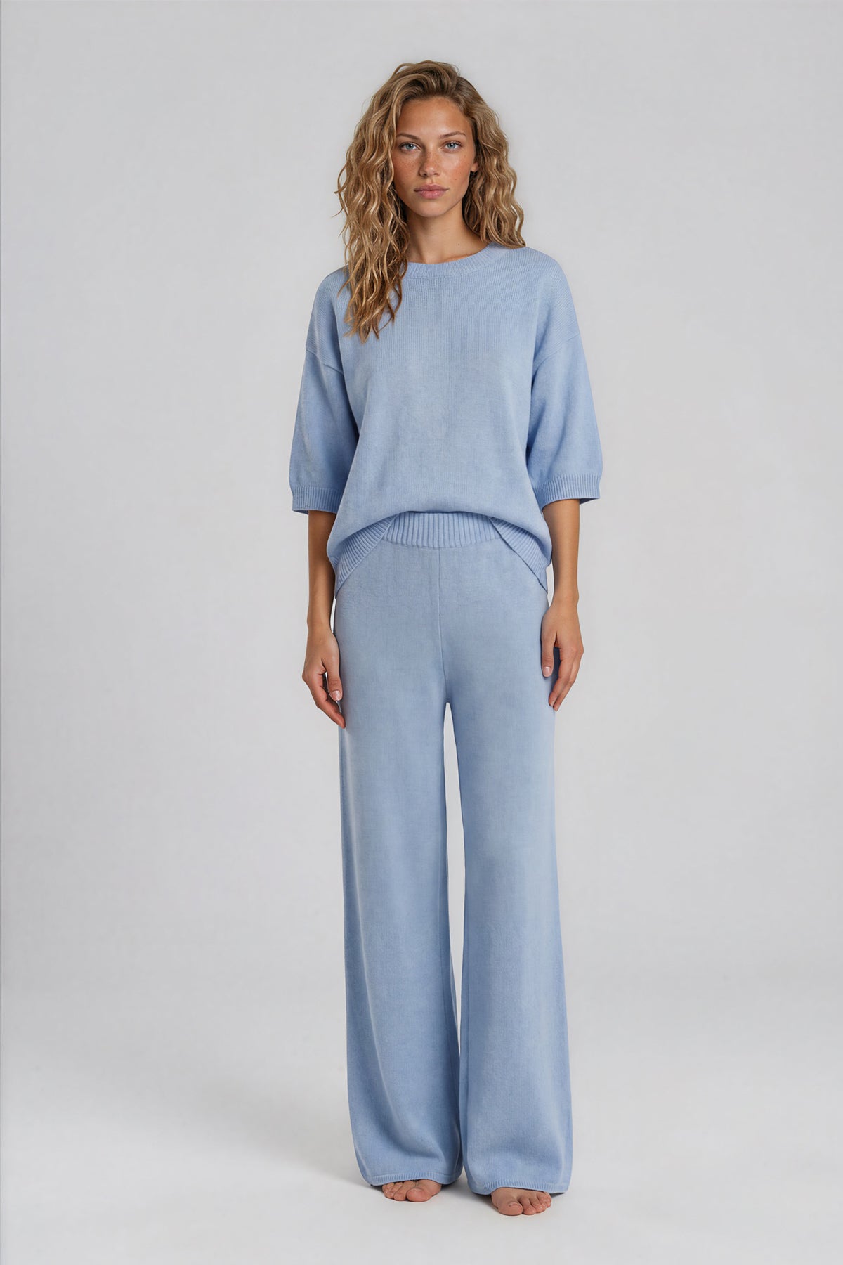 Blouse of cotton Séra blue