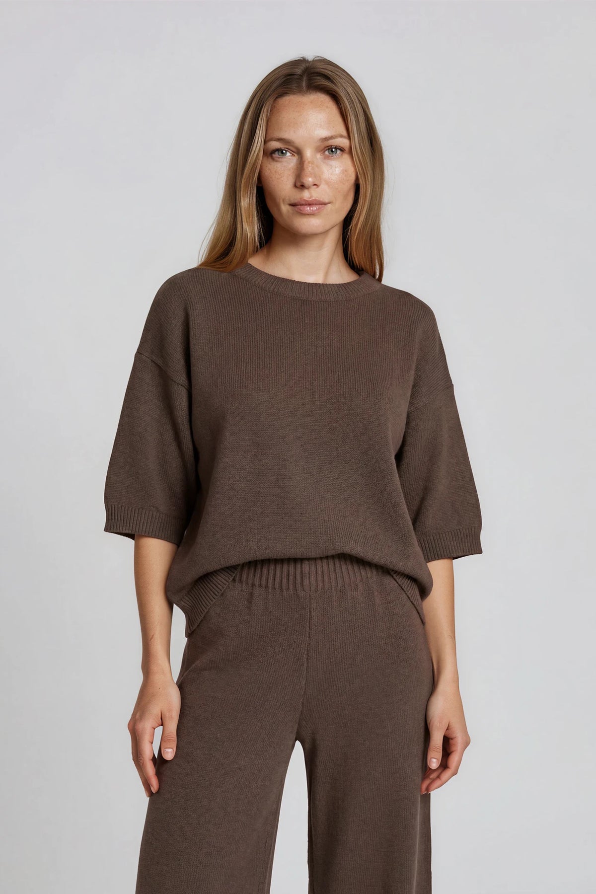Blouse of cotton, brown Séra