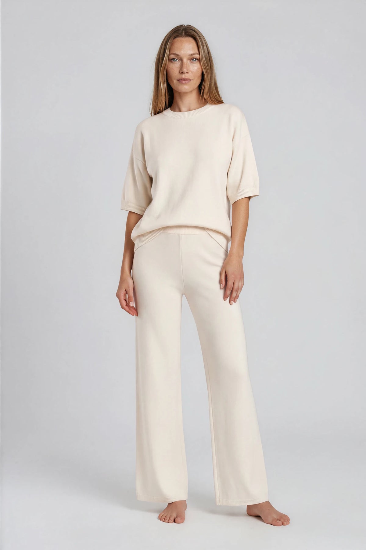 Classic trousers of cotton Séra ecru