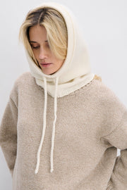 Balaclava of cashmere ecru