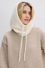 Balaclava z kaszmiru ecru