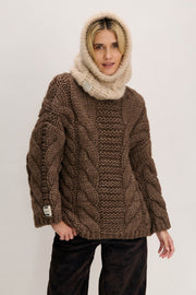 Balaclava z wełny alpaki SOFT HAVEN beżowy
