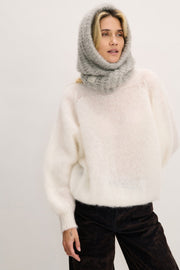 Balaclava z wełny alpaki SOFT HAVEN szary