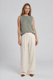 Blue algae blouse Aqualis olive