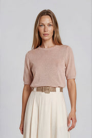Silk blouse Bare Silk powder pink