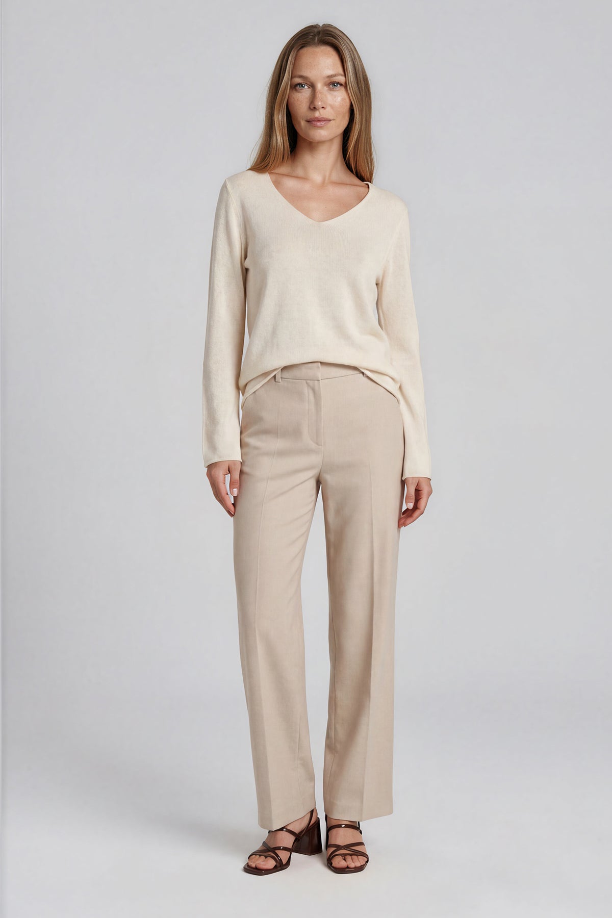 Velia ecru silk blouse