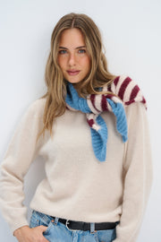 Super kid moher Fleur burgundy wool brush