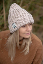 Chunky Knit nude hat