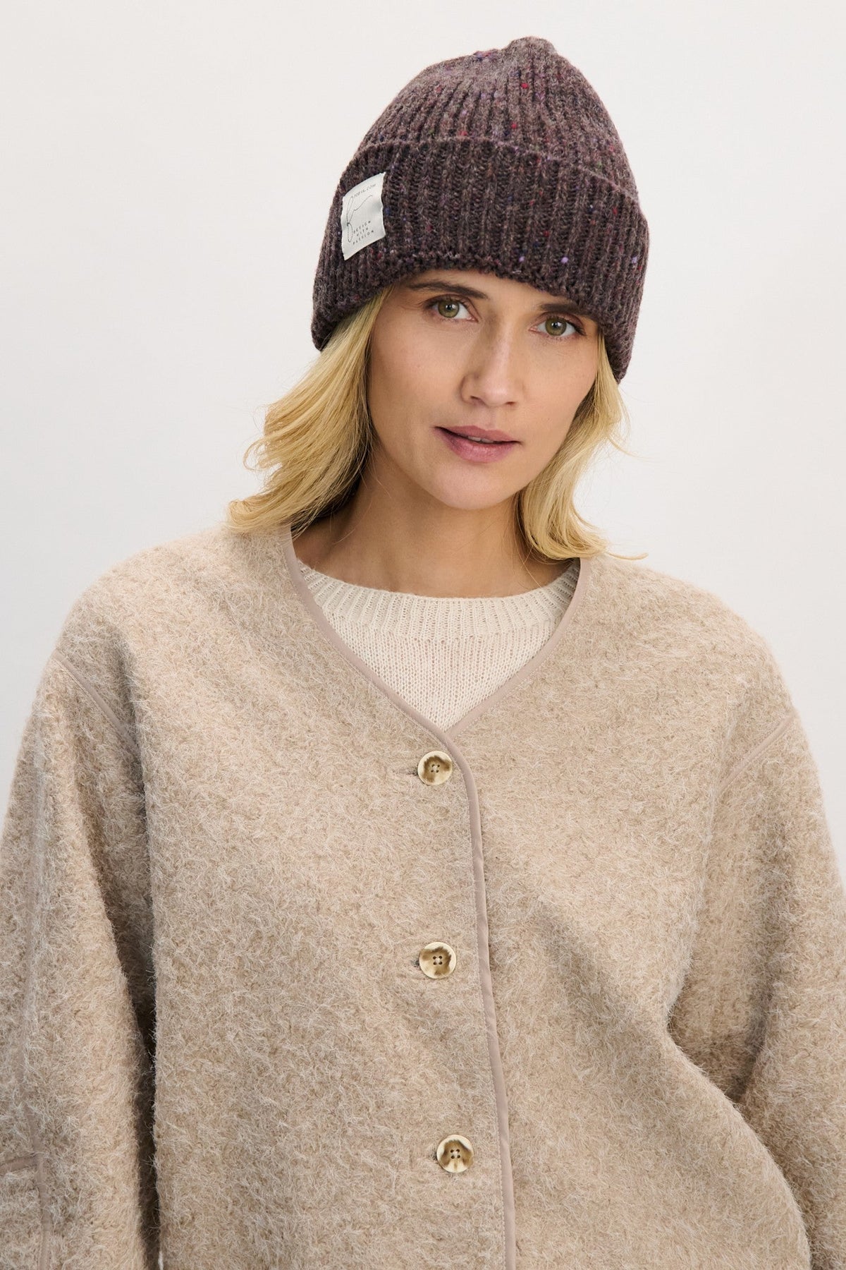 CINNAMON BARK woolen hat, brown