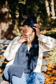 MIDNIGHT SKY navy blue wool hat