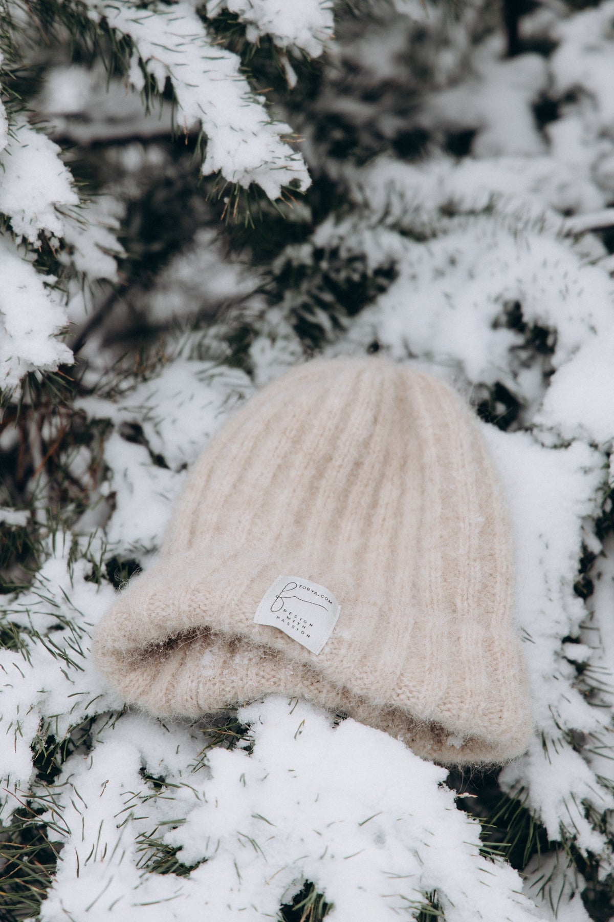 Czapka z wełny alpaki Snow Kiss beżowy