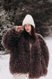 Czapka z wełny alpaki Snow Kiss ecru