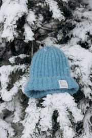 Czapka z wełny alpaki Snow Kiss niebieski