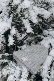 Czapka z wełny alpaki Snow Kiss szary