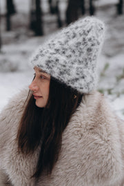 Czapka z wełny kid moher Snow Polar Dream ecru