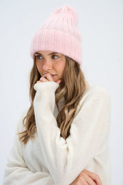 Super kid moher wool cap Soft Halo powder pink