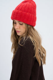 Wool cap super kid moher soft Halo red