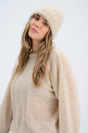 Snow Kiss wool hat with beige