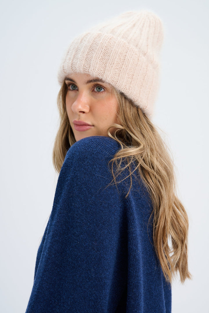 Super kid moher soft Halo hat beige