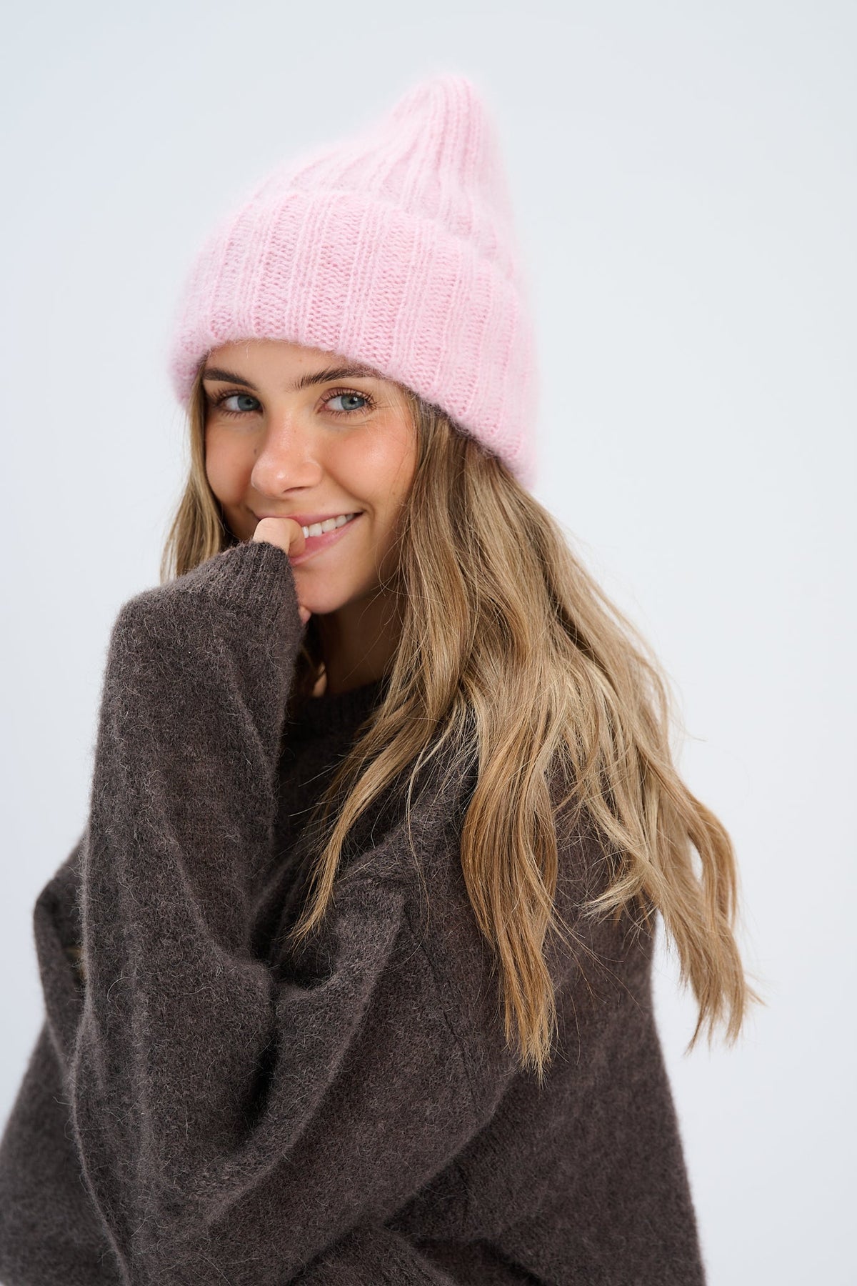 Super kid moher hat Soft Halo candy pink