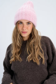 Snow Kiss red alpaca wool hat