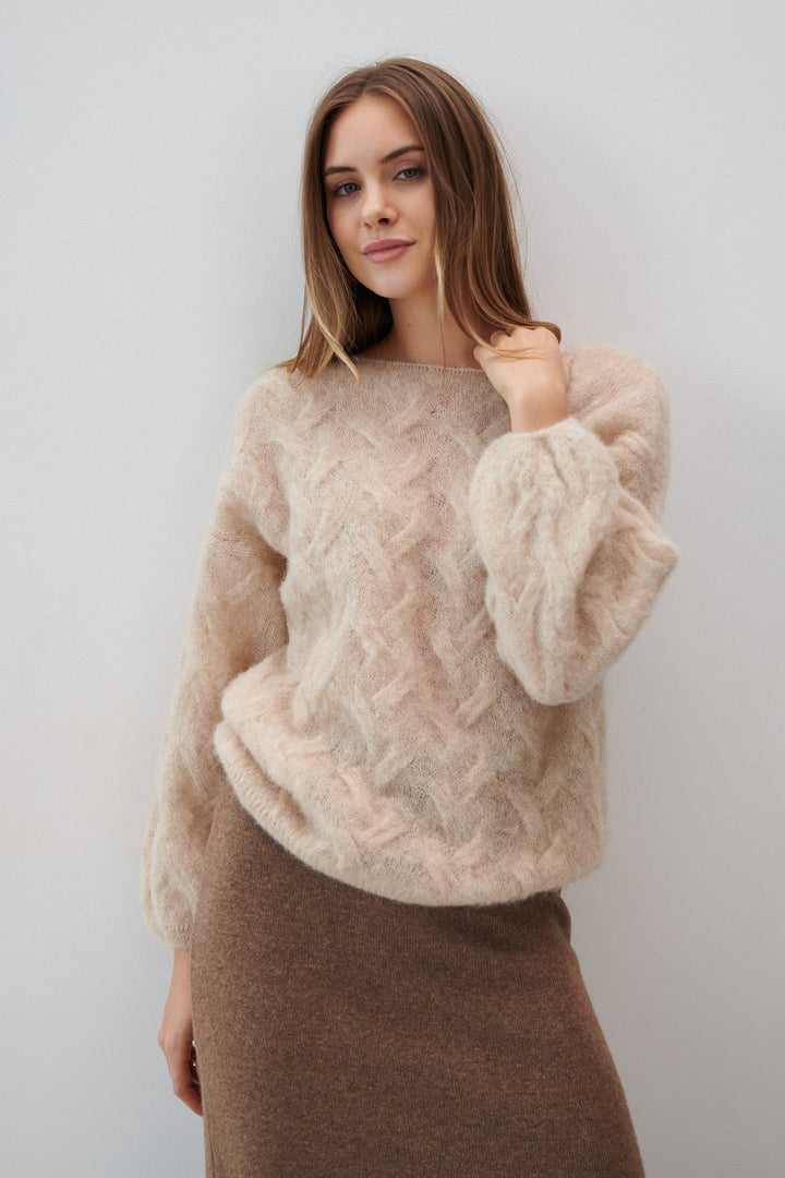 Delicate wool mist alpaki soft blossom beige
