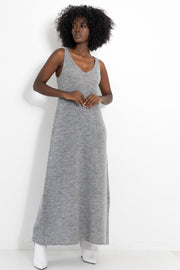Long woolen grey dress