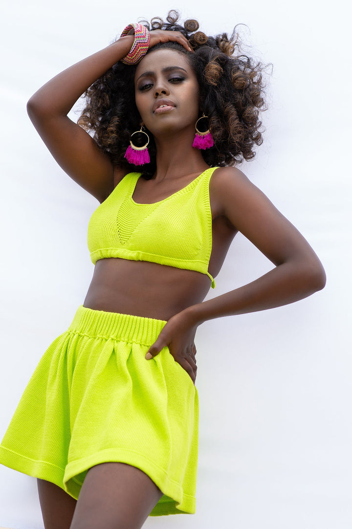 Plain summer lime shorts
