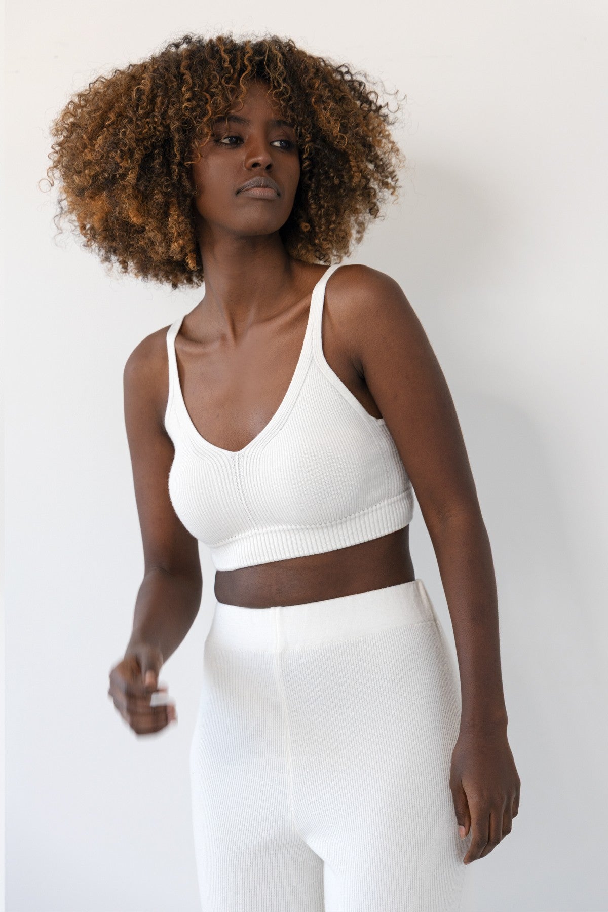 Knitted ecru top