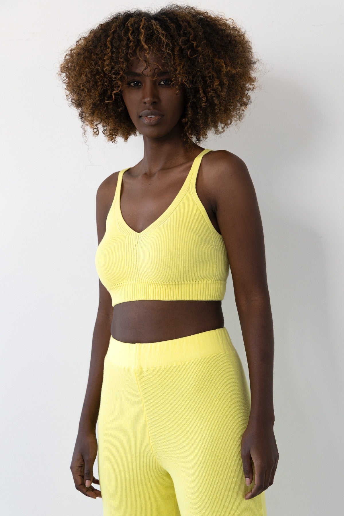 Yellow knit top