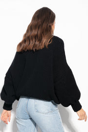 Elegant black cashmere turtleneck sweater