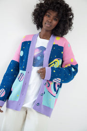 Blue cosmos cotton cardigan