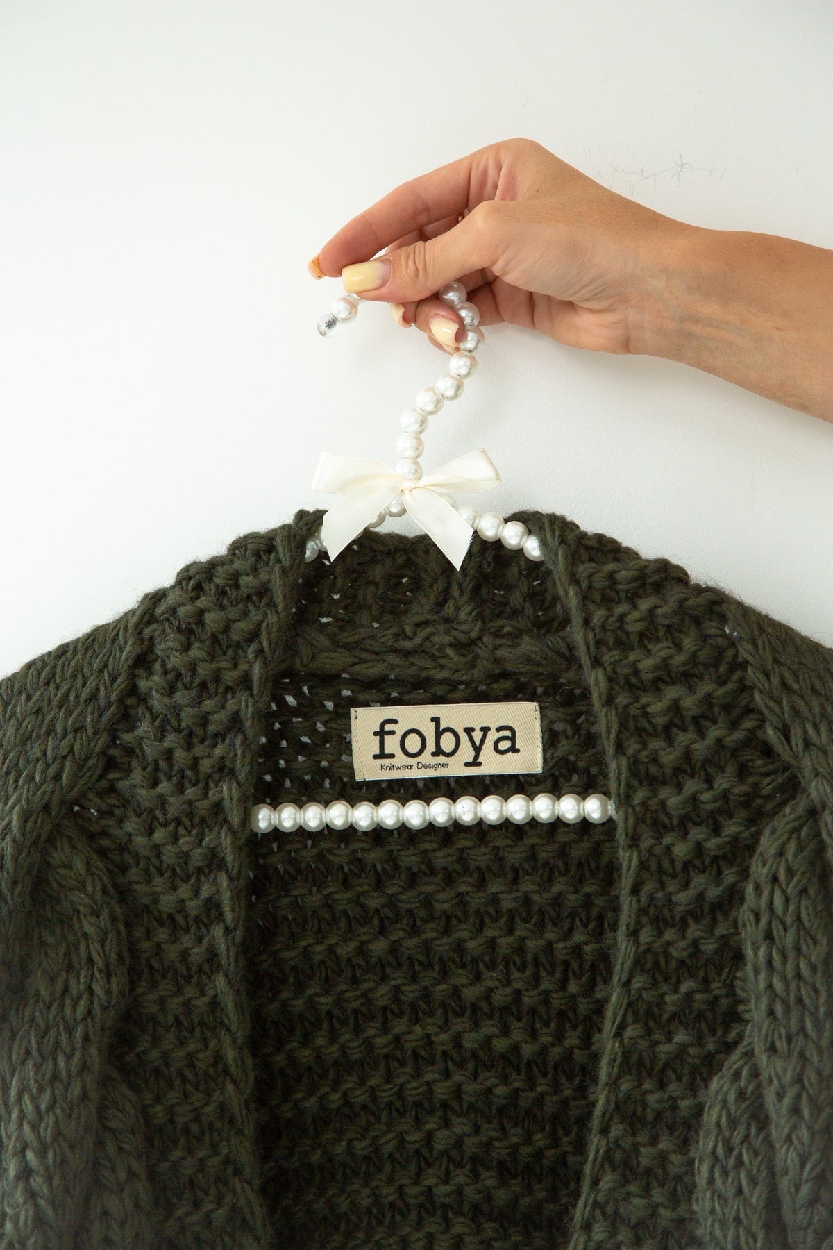 CHUNKY KNIT bomber cardigan olive