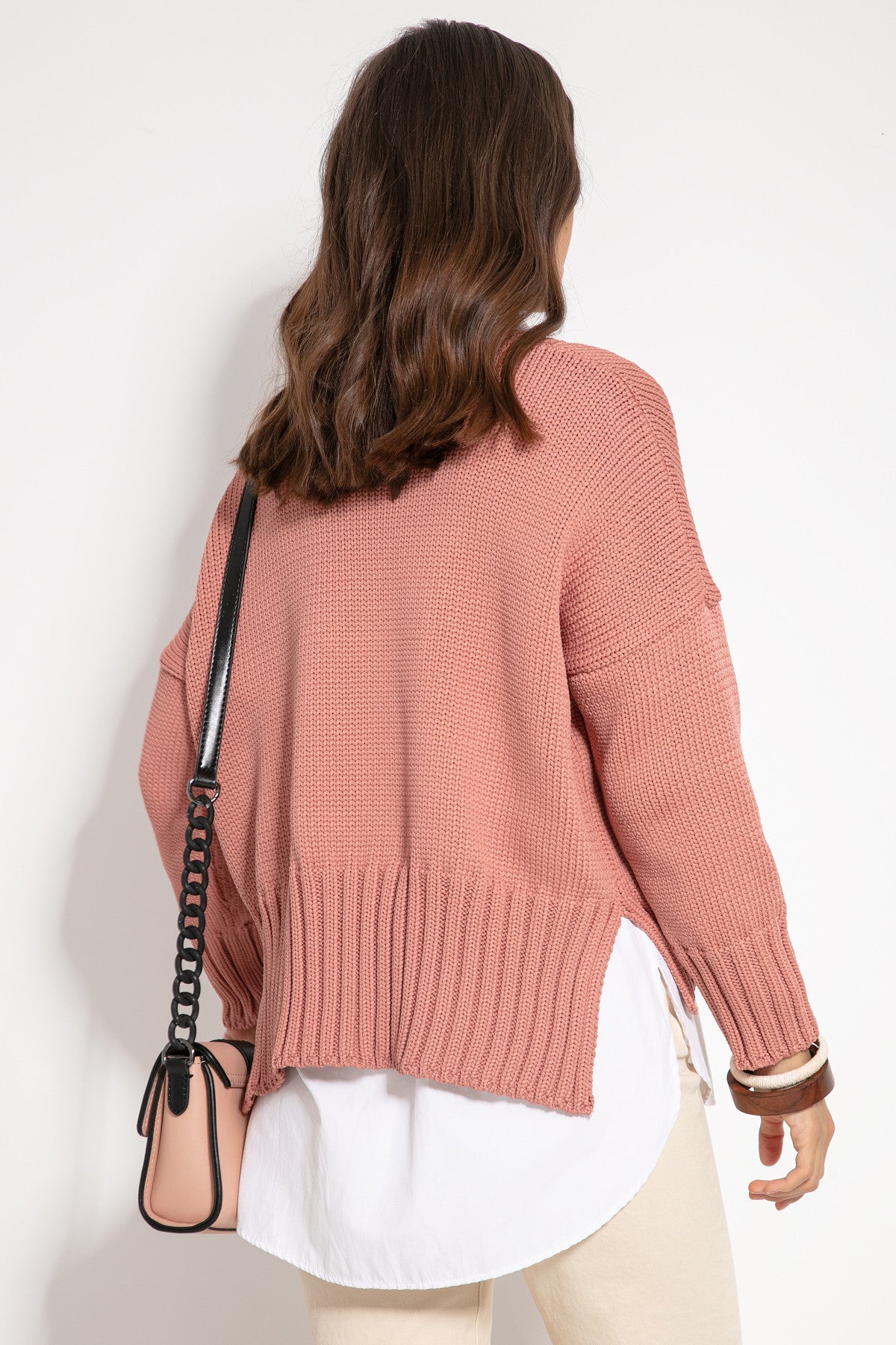 Apricot Recycled Yarn Cardigan