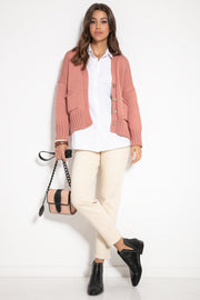 Apricot Recycled Yarn Cardigan