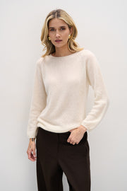 Classic ecru silk sweater