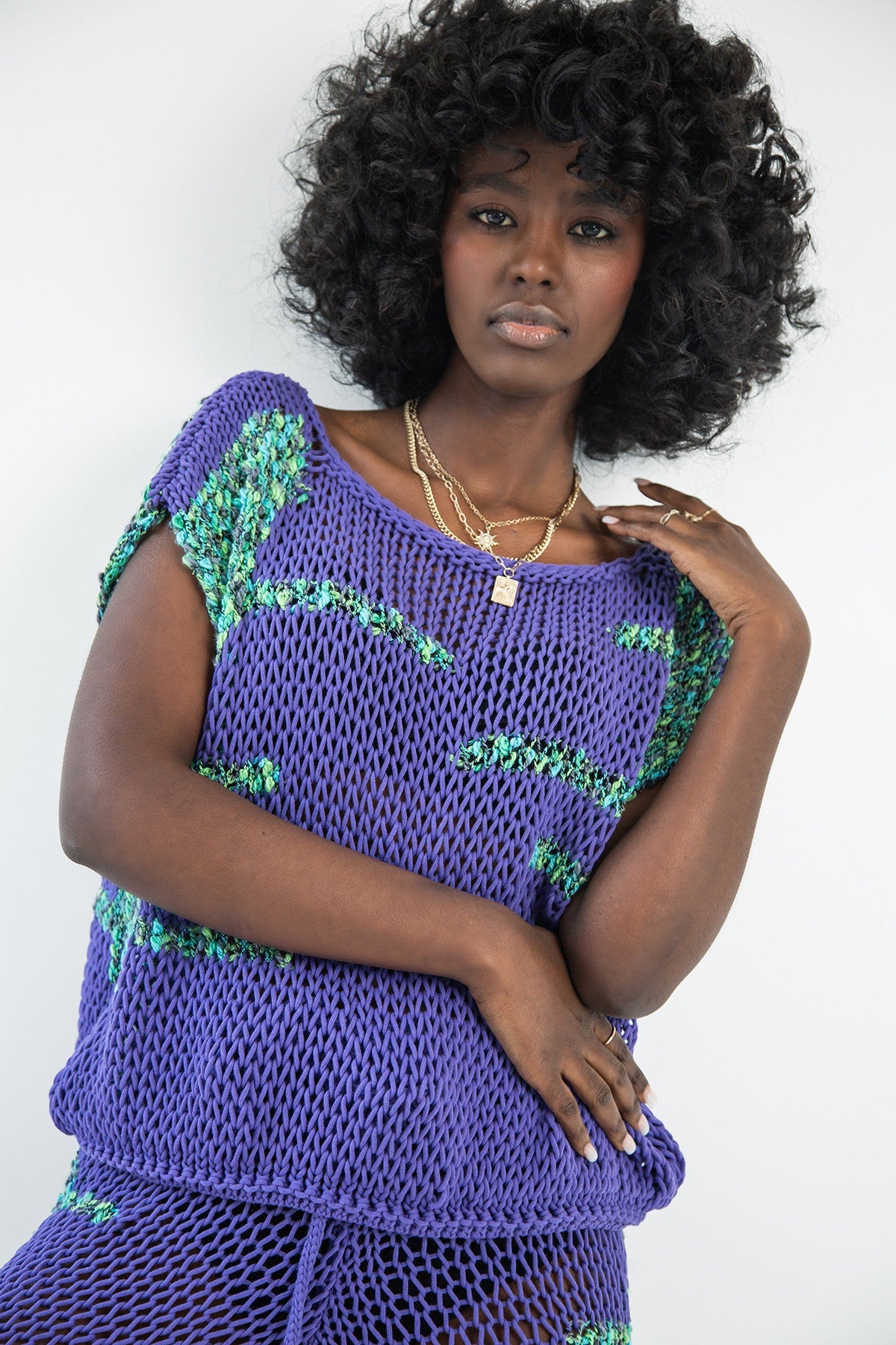 purple blouse and pants set