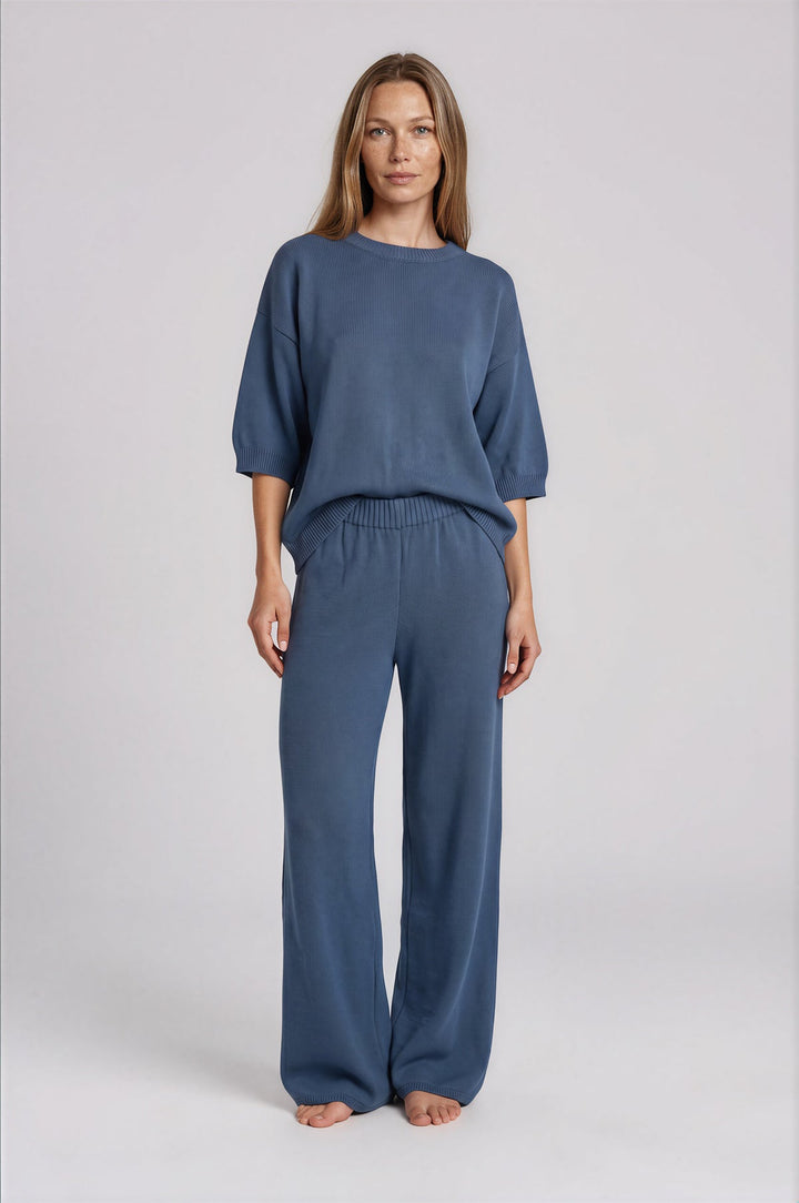Classic trousers of cotton Séra pomegranate