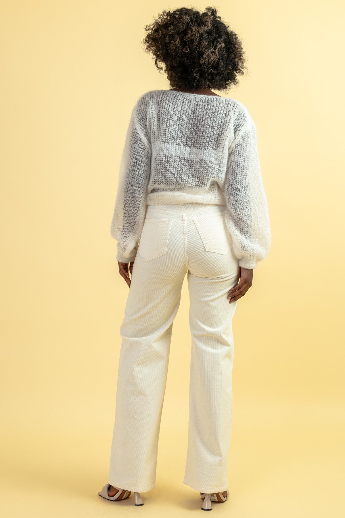 Light ecru alpaca wool sweater