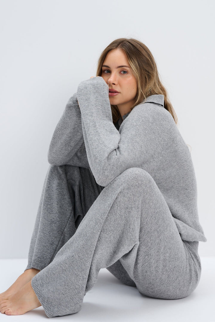 Menerino and cashmere trousers Élan, grey
