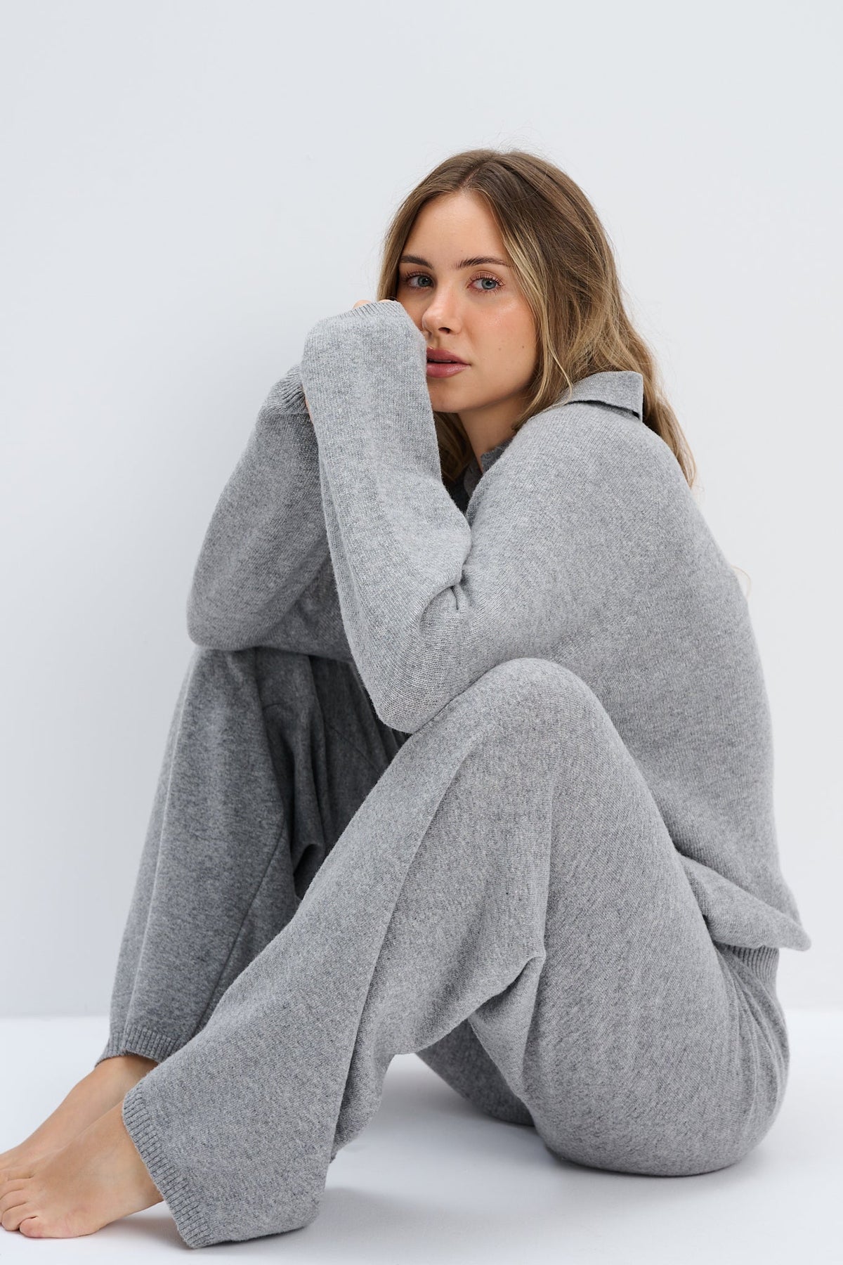 Menerino and cashmere trousers Élan, grey