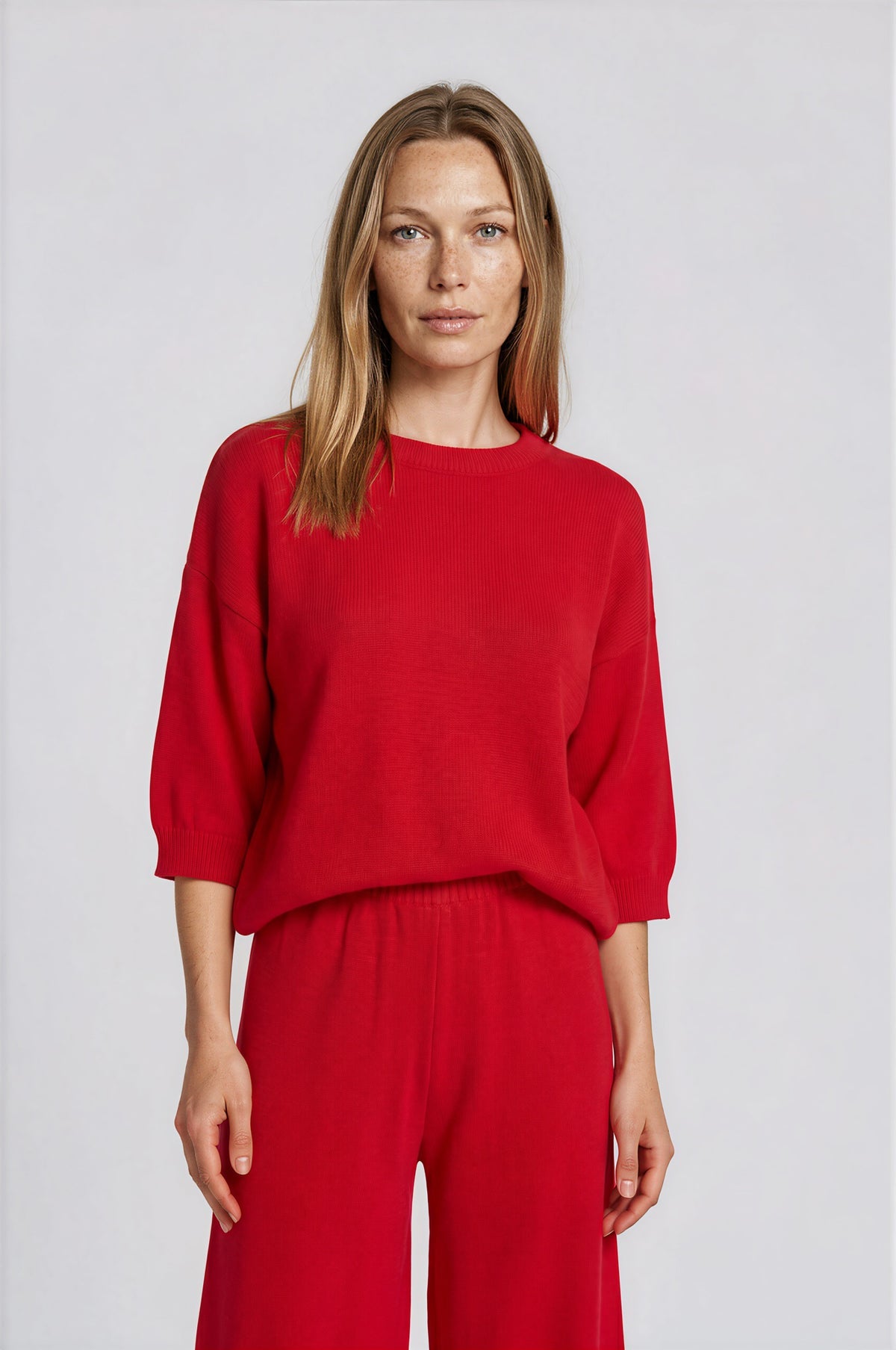 Séra red cotton blouse