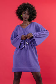 Purple boho wrap dress