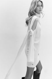 Endless Form ecru merino wool sweater dress