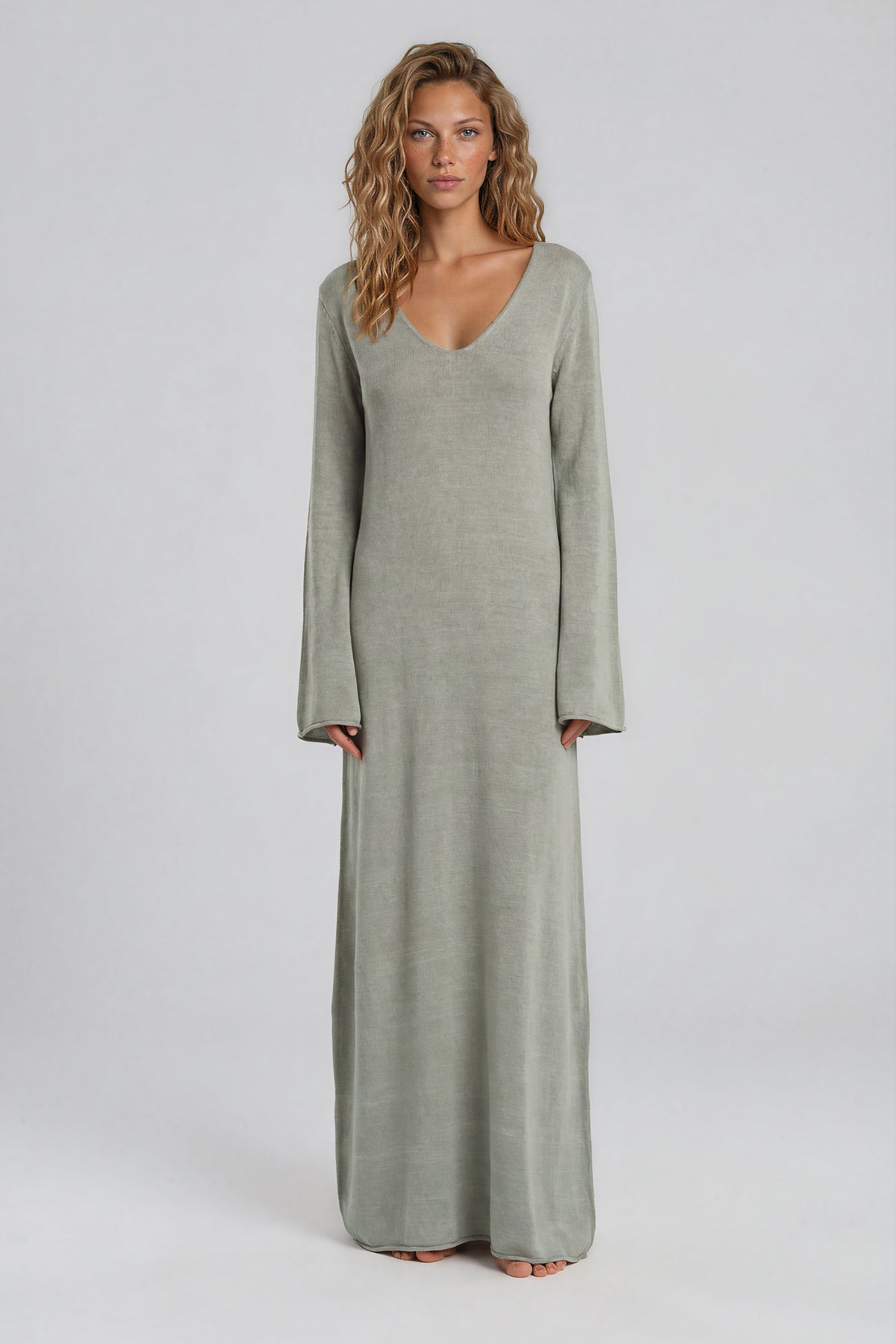 Maris olive algae dress