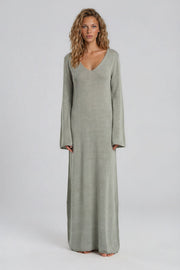 Maris olive algae dress