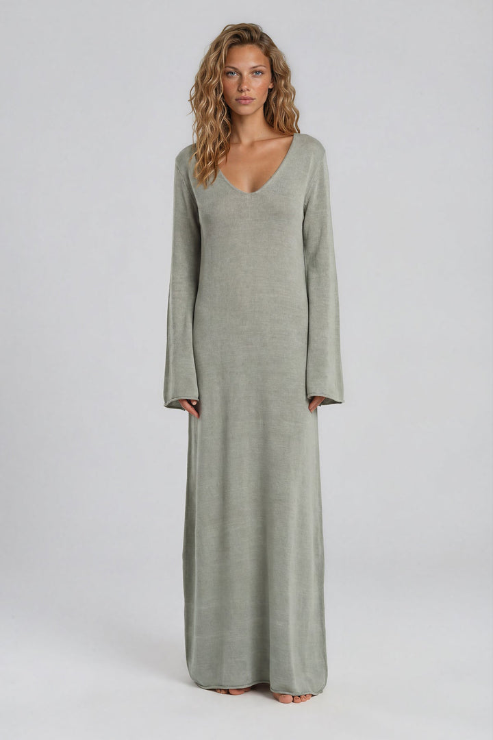 Maris olive algae dress