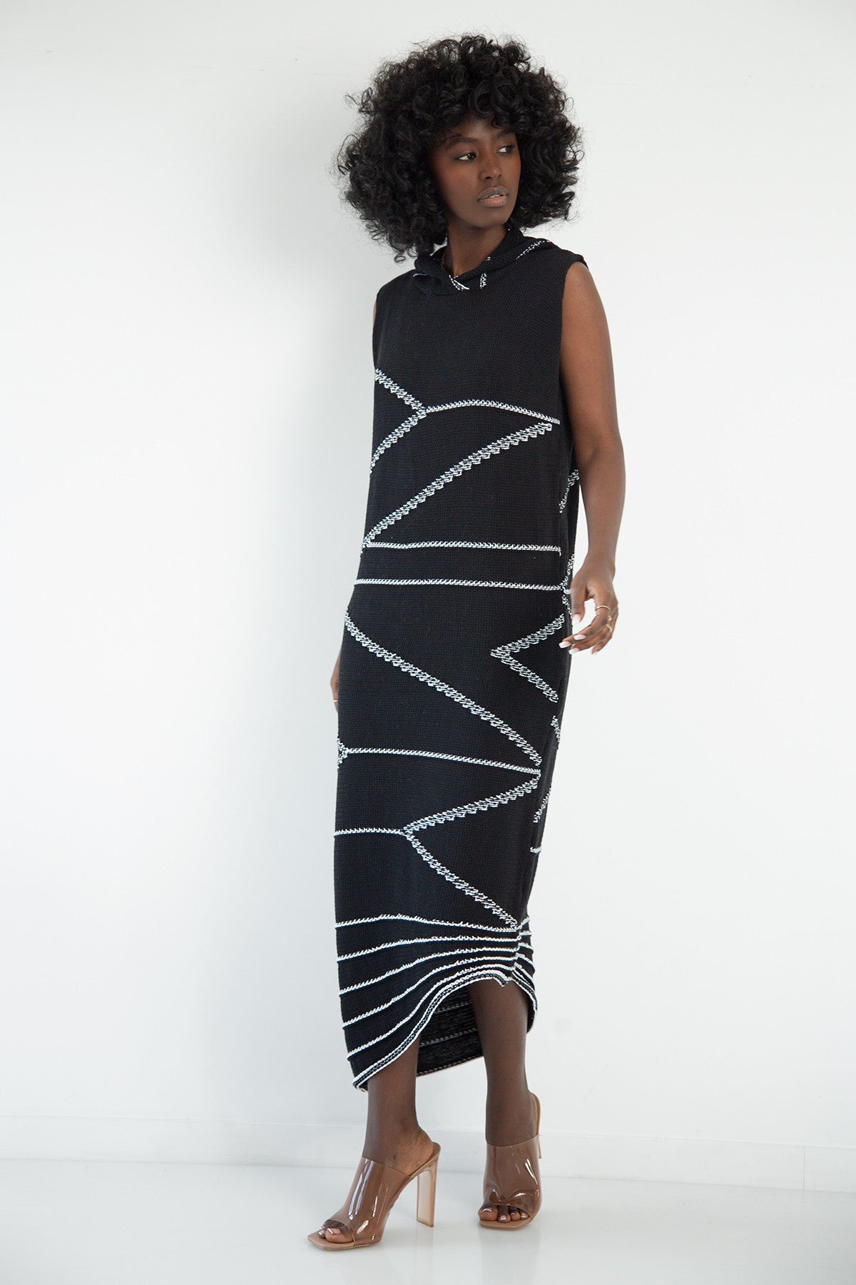 Black cotton beach dress